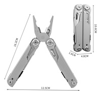 Couteau de Poche Multifonctionnel 17-en-1 en Acier Portable pour Survie Extérieure et Camping, Pinces Coupantes, Décapsuleur, Bricolage, OEM Industriel