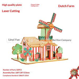 Modèle de maison en bois artisanal 3D créatif transfrontalier, assemblage de villa, jouet de bricolage, ensemble de construction personnalisé pour garçons et filles de 14 ans et plus - Product Image 6