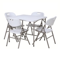 Table à manger rectangulaire, idéale pour les banquets, les pique-niques et l'extérieur ; en plastique, pliable