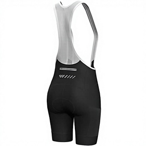 Cuissardes ajustées pour femmes, dos en mesh noir, anti-humidité, pour le cyclisme, longueur courte, en Spandex et Nylon - Product Image 2