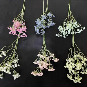 Flores artificiais mosquitinho, arranjo floral de flores com toque real para festa de casamento e decoração de casa, QSLH-K094