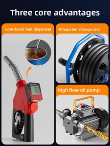 Pompa Elettrica per Olio Diesel 12V/24V/220V, Pistola di Rifornimento Senza Schiuma per Autocisterne con Misuratore SMJPB-001 K39 - Product Image 3