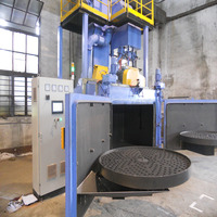 Machine de sablage rotative à 360 degrés Jinwo avec boîte de vitesses pour billes d'acier, couverture uniforme de la surface, engrenages complexes, vannes de précision