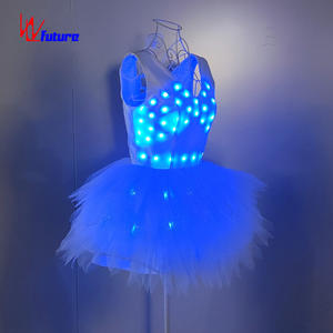 Leotardo de <span class=keywords><strong>flamenco</strong></span> que brilla en la oscuridad con tutú arcoíris iluminado - Product Image 2