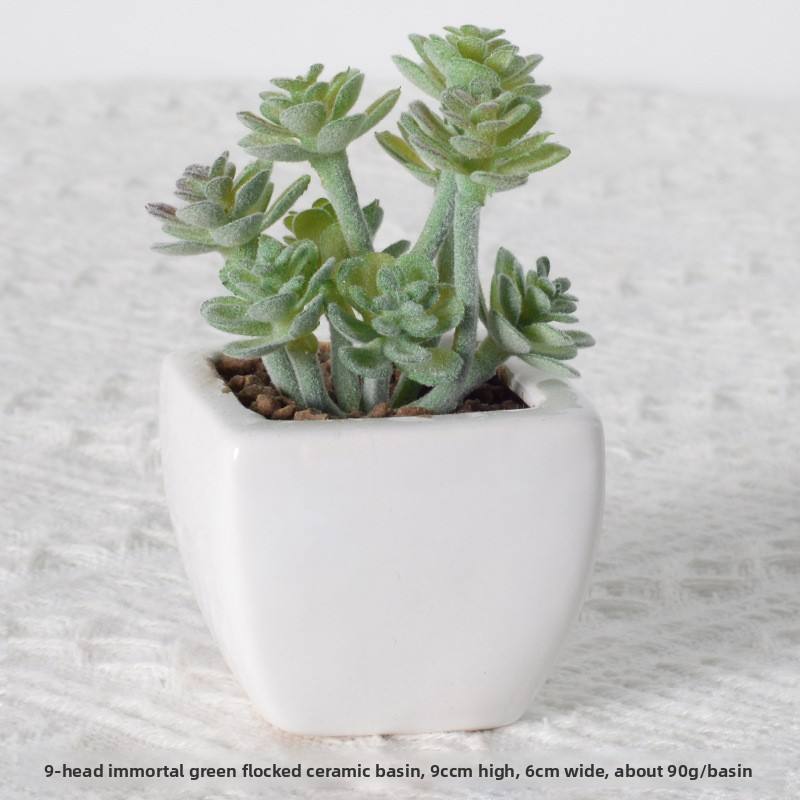 อ่างเซรามิกสีเขียวอมตะ9หัว6