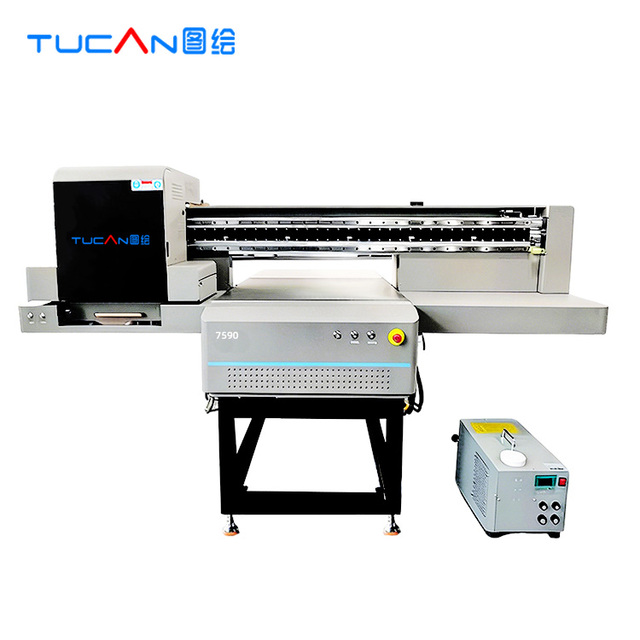 7590 UV Flatbed Printer for Label Paper Ceramic Glass Acrylic Wood Metal-Industrial Use High-Speed UV Printing Machine
