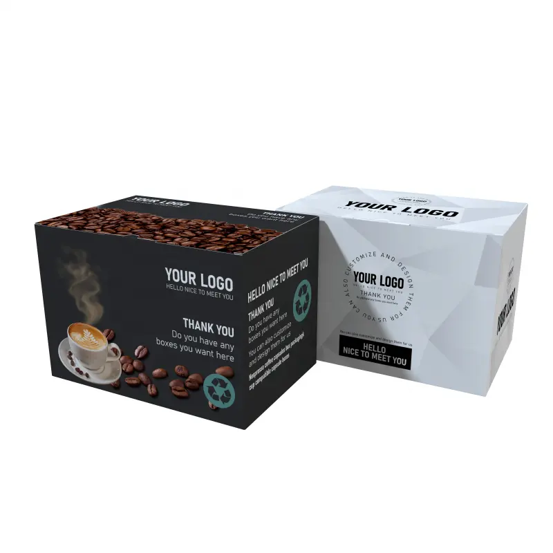 Café expresso italien à portion unique Keurig K-Cup Box boîtes à capsules compatibles avec la conception de tasses à café avec logo personnalisé