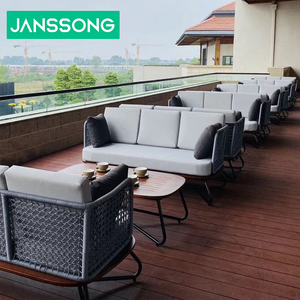 Ensemble de canapé de salon en rotin populaire pour l'extérieur, jardin, patio, ensemble de canapé de salon en rotin avec coussin - Product Image 2