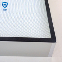 Filtro de Aire Plegado Mini Personalizado de Fábrica, Filtro de Panel de Fibra de Vidrio HEPA H14 de Alto Flujo de Aire para Sistema HVAC