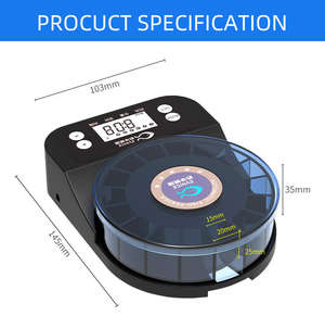 スキヌオ60ml自動フィッシュフィーダーUSB充電式自動フィッシュフードディスペンサータイマー付きLCDディスプレイフィッシュフィーダー - Product Image 4