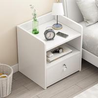 Table de chevet en mélamine avec serrure, table de rangement, lit d'appoint blanc, table de chevet moderne pour le rangement à domicile