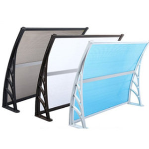 <span class=keywords><strong>Toldo</strong></span> Curvo de Policarbonato, Fijo, Montado en Pared, para Puerta o Ventana, Protección contra Lluvia y Rayos UV, Cubierta Exterior Transparente, Diseño Moderno - Product Image 6