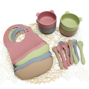 จานชามซิลิโคนลาย<span class=keywords><strong>แพนด้า</strong></span><span class=keywords><strong>ขาย</strong></span>ส่งยอดนิยม พร้อมส้อมและช้อนสำหรับเด็ก ชุดอาหารซิลิโคนสำหรับเด็ก รับทำโลโก้ตามสั่ง - Product Image 4