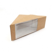 Avec Fenêtre Boîte à Sandwich Triangle pour Emballage Emballage Sandwich Papier Kraft Boîte Sandwich Ecologique Conception Personnalisée Accepter