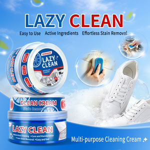 Daan Effective 400g Large Capacity Multi Purpose <strong>Cleaning</strong> Cream with Sponge for Shoes and Home - Product Image 2