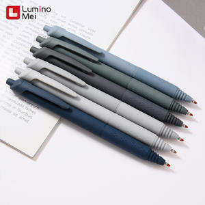 Juego de Bolígrafos de Gel de Plástico en Colores Morandi Azul y Rojo, 6 Colores, Punta Fina de 0.7mm, Escritura Suave, Baja Saturación, Estética Avanzada - Product Image 3