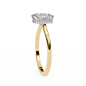 แหวนหมั้นเพชรแล็บโกรว์ทรงบริลเลียนต์ทองคำแท้ 18K สำหรับผู้หญิง ได้รับการรับรองจาก IGI ชุบโรเดียม หรูหรา สีขาว D คุณภาพ VBR - Product Image 5