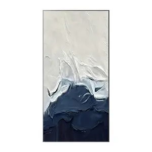 Scandinavian Modern Abstract Vertical Decorative Painting Hallway Airbrushed Oil Painting Not Hand Painted Canvas Painting