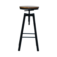 Chaises de bar réglables en hauteur et table, mobilier en bois, chaise haute de bar pour café, restaurant, salle à manger