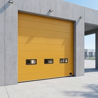 Porte de garage industrielle commerciale automatique à enroulement, coupe-vent, en acier, design chinois personnalisé, finie