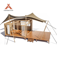 Tente de glamping de luxe Kawagebo Kamp (KK) pour 1-2 personnes, en PVDF imperméable, avec salle de bain, pour hôtels et lodges en plein air