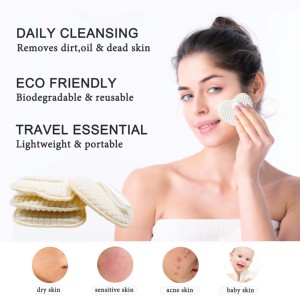 Tampon <span class=keywords><strong>démaquillant</strong></span> <span class=keywords><strong>réutilisable</strong></span> en coton doux pour le soin de la peau du visage - Product Image 5