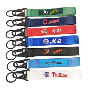 耐久性のあるポリエステル野球用ストラップイーグルビーフックアンチロス屋外キーチェーンハンギングストラップUSAチームロゴラベル - Product Image 2