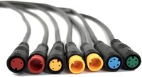 Câble de capteur de frein pour batterie de vélo électrique 1T5, connecteur 2 broches vers 9 broches DIN pour moteurs de vélo électrique, applications d'alimentation, câbles mâle-femelle
