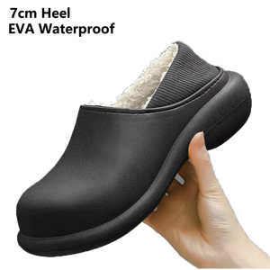 Non-slip Soft Plush Warm Winter Slippers for Women Fur Mule Wholesale Garden Clogs Shoes Classic Furry Cotton Waterproof Sandals