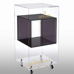 Custom Beauty Instrument Trolley Transparent Rack Living Room Dining Room Acrylic Beauty Trolleys