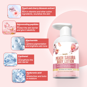 <span class=keywords><strong>Bodylife</strong></span> 300ml Floral Fragrance Body Lighten Lotion und Creme für trockene Haut White ning Lotion Peach Sakura Body Lotion - Product Image 3