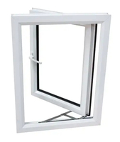 Fenêtres à battants en PVC à double vitrage, design moderne, insonorisées, étanches, pour la décoration intérieure, avec verre trempé, vente en gros