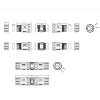 Konektor RJ45 Tahan Air IP68 Cat.6 Berpelindung Tembaga Murni Konektor Ethernet Tahan Air