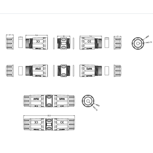 IP68 방수 RJ45 커플러 Cat.6 차폐형 순수 구리 방수 이더넷 커플러 - Product Image 5