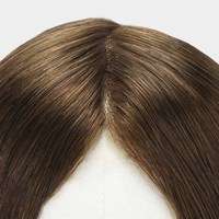 Prothèse capillaire naturelle pour femme avec dentelle frontale, contour en PU respirant, système capillaire 100% cheveux Remy, vente en gros