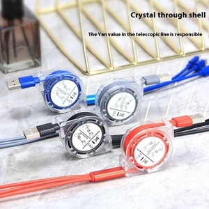 Xách tay ba-trong-một Loại-C TPE Áo khoác Cáp dữ liệu sạc nhanh Kính thiên văn pha lê cho điện thoại di động cars-bán buôn Quà Tặng tùy chọn - Product Image 5