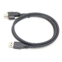 Câble de connexion personnalisé pour caméra industrielle USB 3.0 BM vers AM coaxial avec verrouillage à vis et gaine en PVC