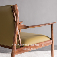 Chaise de café en bois massif de style nordique, meuble d'écolier, de célèbres stylistes
