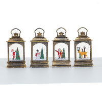 Décoration de bureau de lampe à vent plate remplie d'eau émettant de la lumière de Noël, petite, veilleuse, cadeau