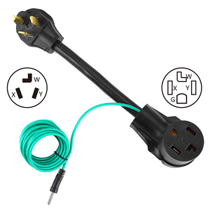 1ft NEMA 10-30p để 14-30r Máy sấy <span class=keywords><strong>Adapter</strong></span> 30A 250V sjtw 10awg 3C 3 <span class=keywords><strong>prong</strong></span> để <span class=keywords><strong>4</strong></span> <span class=keywords><strong>prong</strong></span> Máy sấy cắm <span class=keywords><strong>adapter</strong></span> với màu xanh lá cây dây mặt đất - Product Image 2