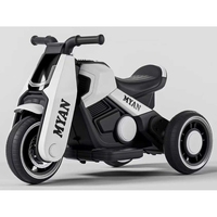 Mini Motocicleta Eléctrica para Niños, Motocicleta de Tres Ruedas con Música y Efecto de Humo Trasero