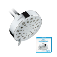 LEELONGS Pomme de douche haute pression 5 fonctions ABS ronde finition chromée économie d'eau murale