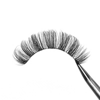 Vegan Sans Cruauté Bande Transparente Faux Cils En Vison 3d Naturel Faux Cils En Gros Synthétique Fluffy Cils Avec Boîte