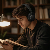 Casque audio FlexFit supra-auriculaire extensible et pliable, offrant un son immersif à chaque rythme