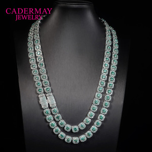 Moissanite Tennis Chain 10mm S925 Silver Cuban Chain Men's Jewelry Everyday Wear - Product Image 2