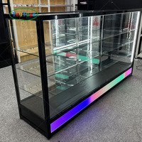 Vente chaude Moderne LED-Lit Comptoir Vitrine Vitrine En Verre Au Détail Vitrine pour Fumée Boutique et Centre Commercial En Aluminium et MDF