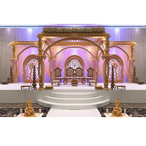 Mandap en bois sculpté de designer pour mariage, Mandap en bois traditionnel français, Mandap en bois sculpté pour mariage indien, Mandap en bois sculpté pour mariage australien - Product Image 1
