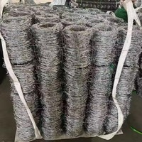 Fil de fer galvanisé à double torsion, rouleau de grillage barbelé pour la protection des fermes et l'isolation des périmètres d'usine, fourni par l'usine