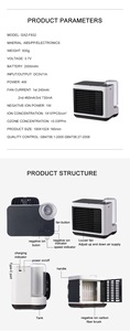 Ventilateur de bureau portable mini-ion négatif à 3 vitesses, alimenté par batterie, en plastique, <span class=keywords><strong>sans</strong></span> <span class=keywords><strong>fil</strong></span>, <span class=keywords><strong>climatiseur</strong></span> de camping pour camping-car et hôtel - Product Image 5