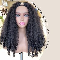 Perruques Synthétiques X-TRESS 20 Pouces V-Partie Classiques Bouclées Printanières Volumineuses pour Femmes Noires Crépues et Longues